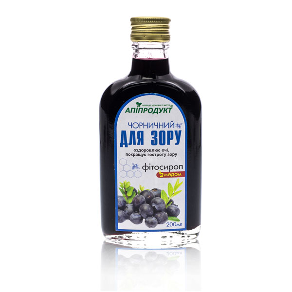 Фітосироп «Чорничний» для очей Апіпродукт